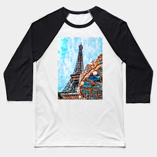 Eiffel Tower Vintage Carousel. For Eiffel Tower & Paris Lovers. Baseball T-Shirt